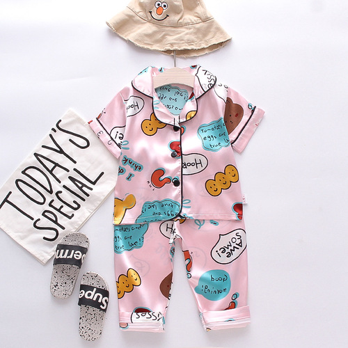 BE05 Mufu Rui  Spring New Home Clothing Suit Girls Baby Children's Clothing Korean Version Cute Cartoon Suit Trendy