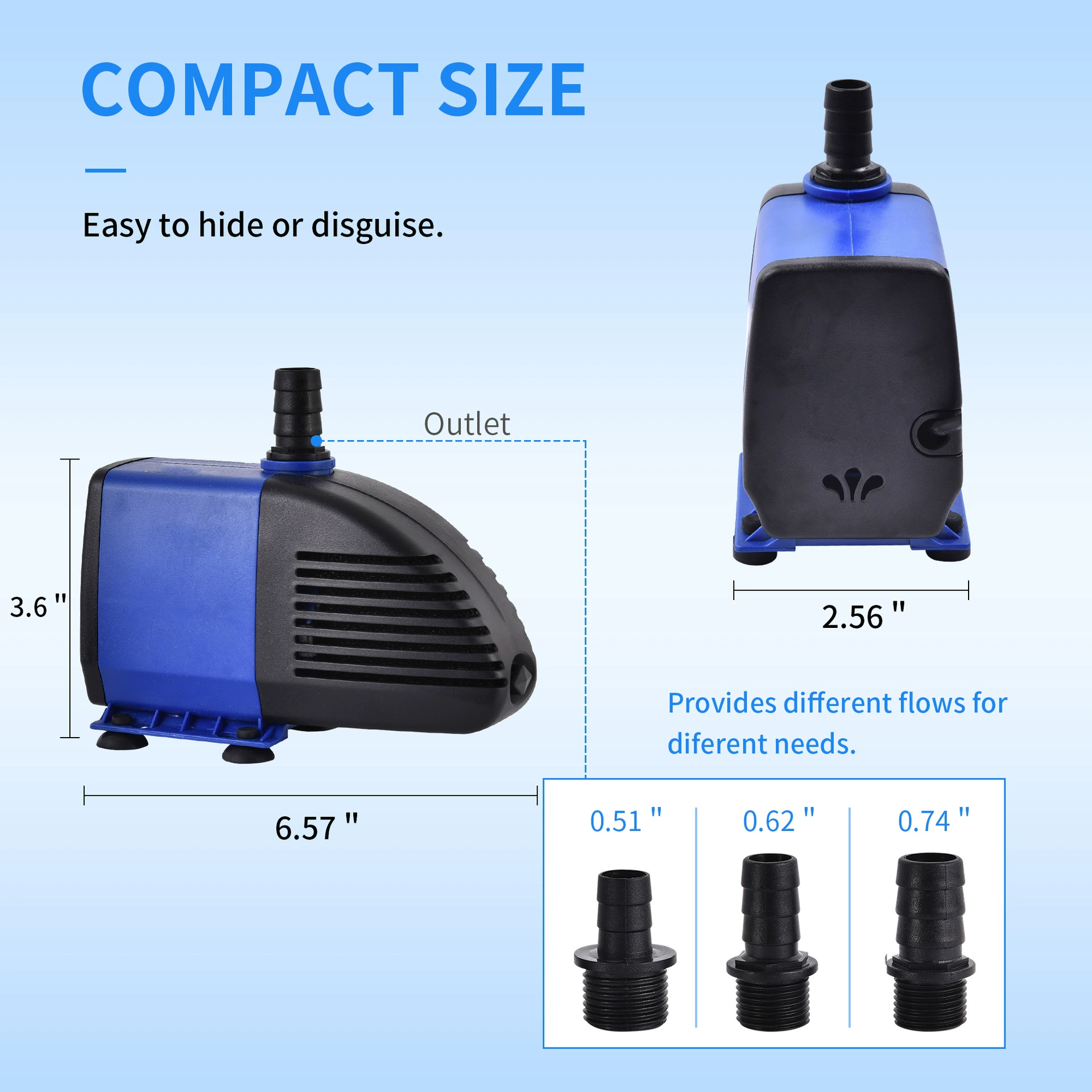 Боковой всасывающий аквариум Водяной насос скала насос для фонтана миниатюрный небольшой водяной насос аквариум циркуляционный погружной насос постоянного тока