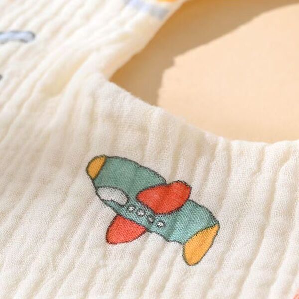 Children's cotton gauze breathable summer eating bib for new born
