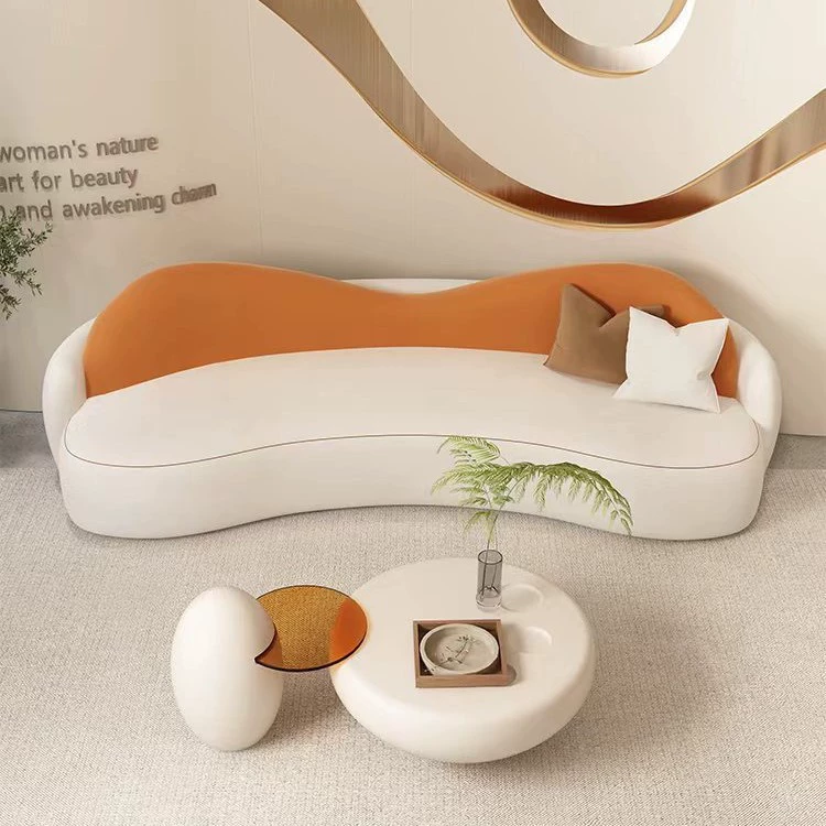 Крем ветер изогнутый диван экзотический креативный дизайнер