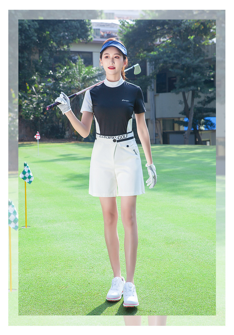 Dam sportshorts elastiska golfbyxor avslappnad stil_voghion.com