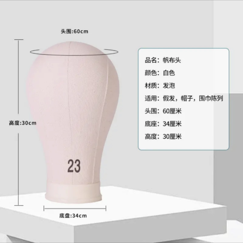 Wig, mannequin head, stand