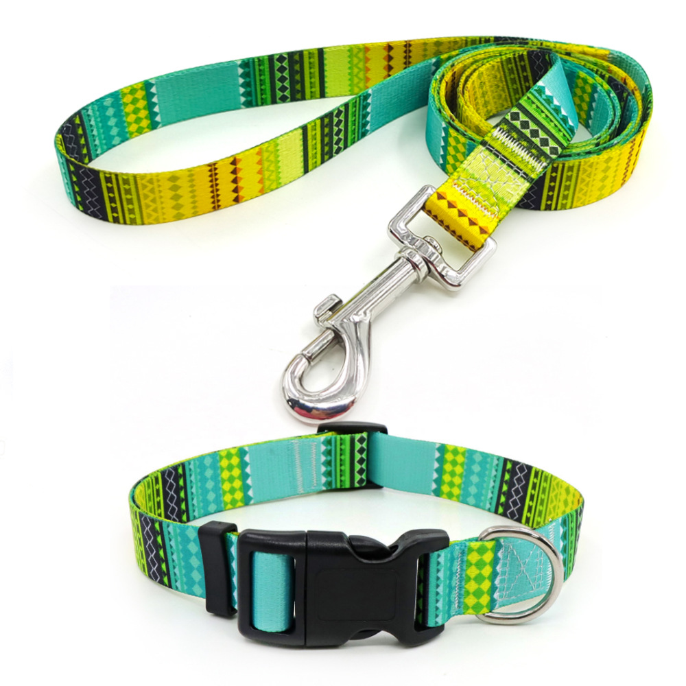 Amazon al por mayor collar de mascota corda de tracción al aire libre paseo perro collar perro collar en el viento