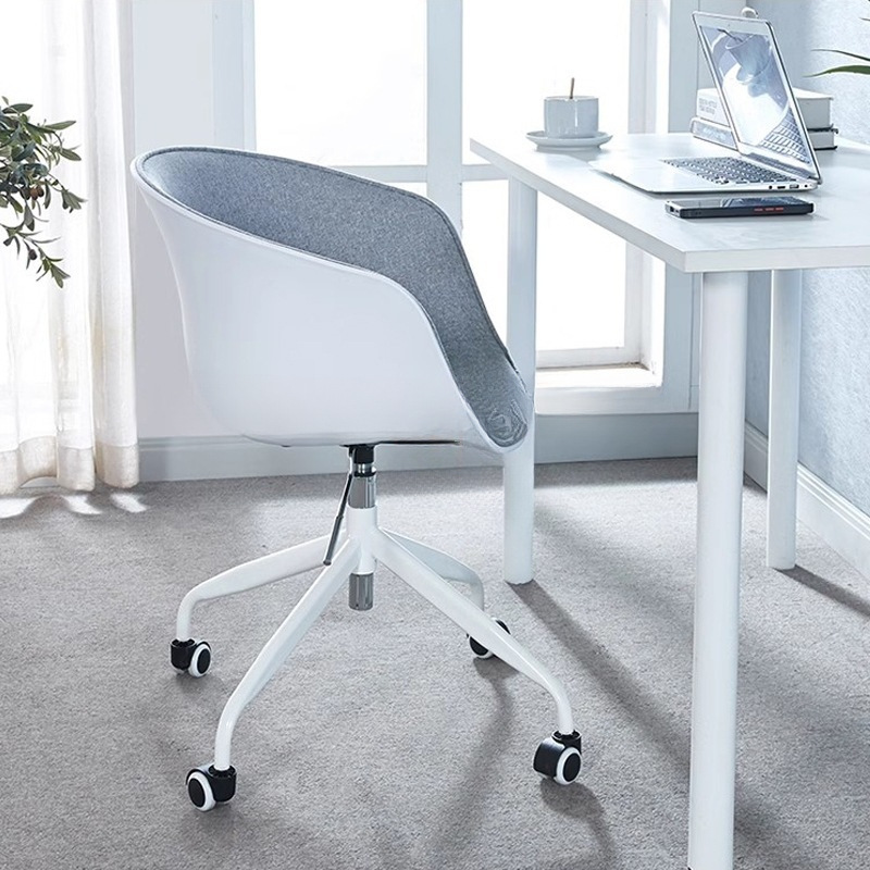 Modern Nordic Comfortable Simple Fashion Casual Home Office Chair with Backrest, Adjustable Height, Swivel, and Wheels Computer Chair