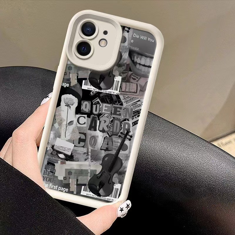 Guitarra inglesa para iPhone 16promax funda para teléfono móvil Apple 15 anti-caída 14 Europa y América 13/12 nuevo x