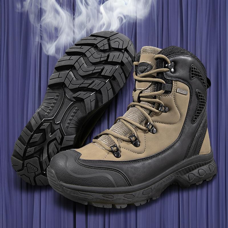 Nuevas botas tácticas de banda media, zapatos de senderismo de montaña al aire libre para hombres, botas de combate, zapatos de senderismo al aire libre de suela gruesa, zapatos casuales de moda