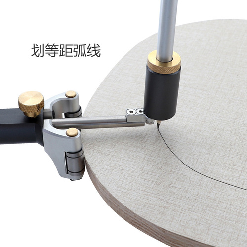 Two-in-one line scriber, arc-shaped parallel straight line, adjustable multi-function line scriber, contour gauge, woodworking tools