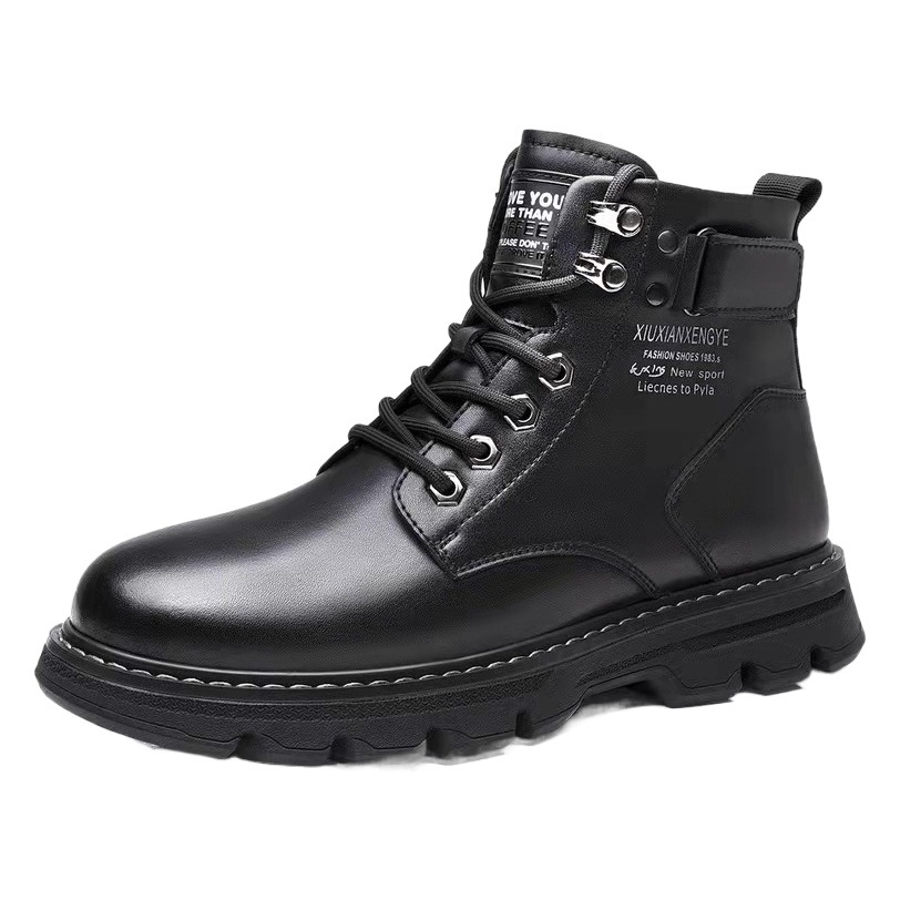 Martin botas de los hombres de otoño e invierno zapatos de los hombres 2023 nuevas botas de los hombres coreanos Zapatos altos zapatos casuales de cuero del todo fósforo calidad exterior