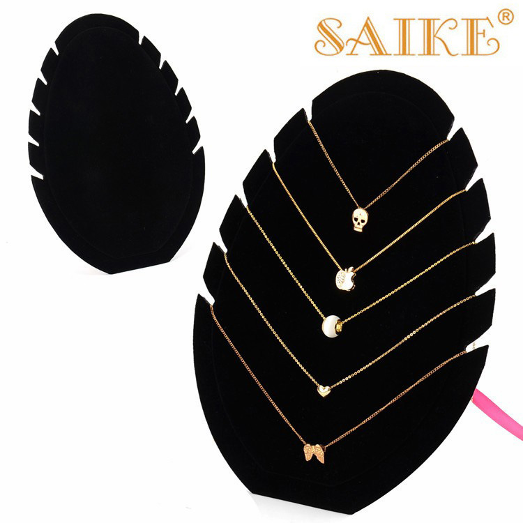 现货批发椭圆形绒布项链展示架项链饰品销售展示架项链展示板