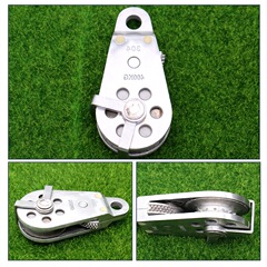 雙向自鎖防墜吊運提拉上升器省力滑輪組升降空調安裝小型起重設備