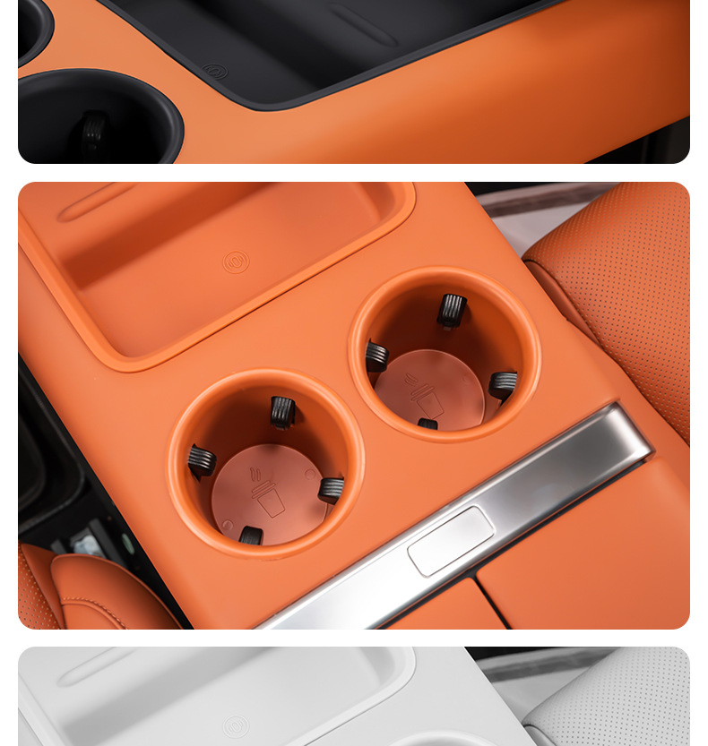 Suitable for ideal L9 cup holder l8L7 wireless charging silicone pad storage box central control protection pad automotive supplies modification