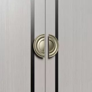 实木酒店门把手圆形对装双开门拉手会所办公楼拉手现货仿古铜金色