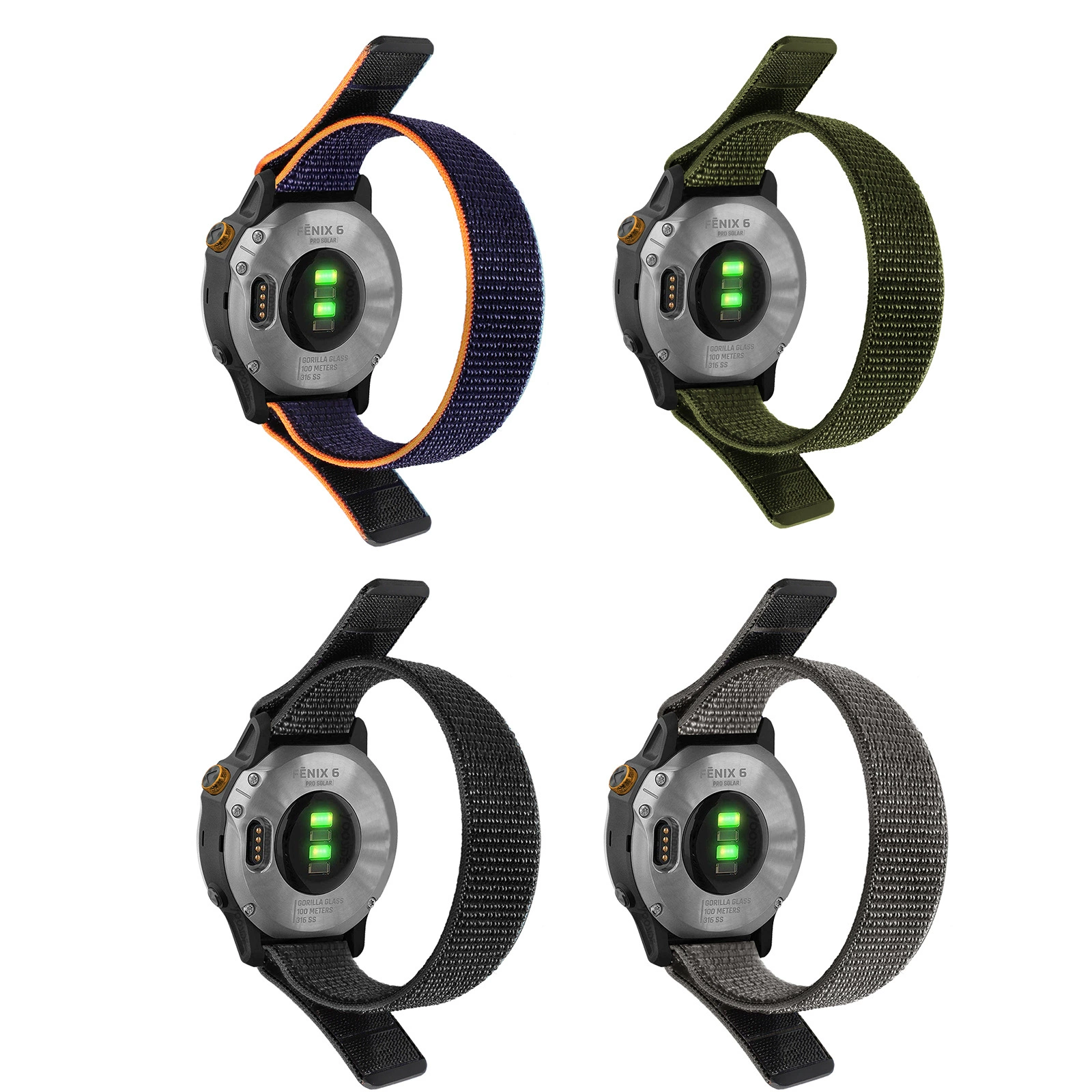Подходит для Garmin Fenix8/7 нейлоновый ремешок Fenix7S петля нейлоновый ремешок fenix7x двусторонняя липучка