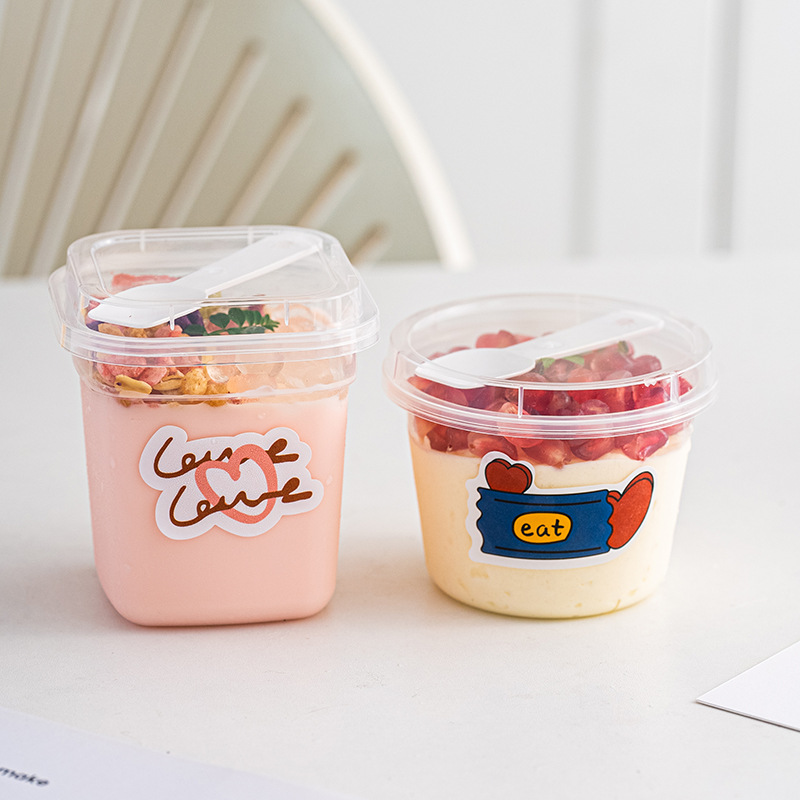 Pudding cup disposable double-skin milk special bowl yogurt cup…