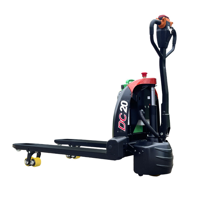 Capacidad resultante de 2 toneladas caminante de litio eléctrico transporte hidráulico carretilla elevadora de baterías bandeja elevadora tierra buey elevadora