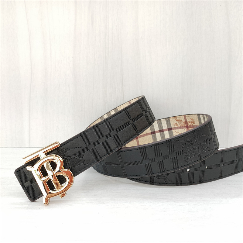 Upper TB black embossed gold buckle