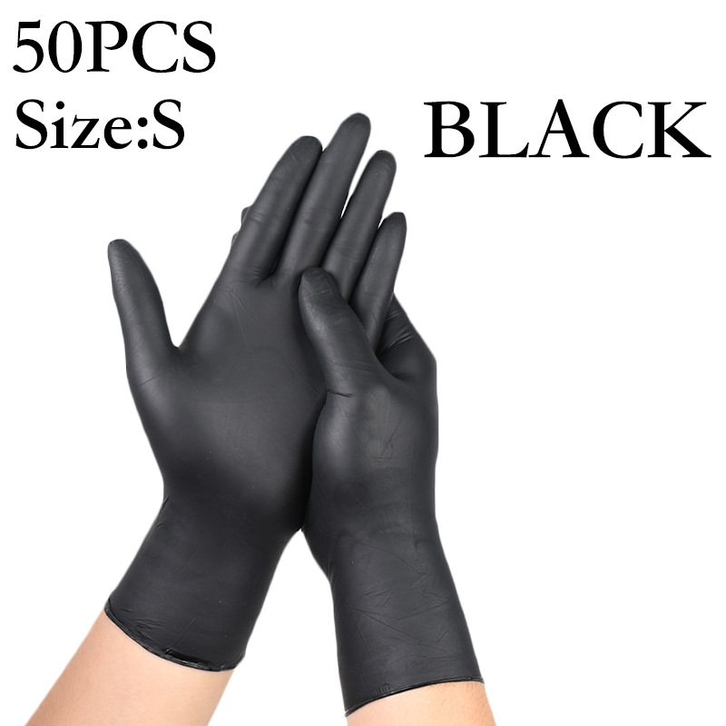Guantes de nitrilo desechables para cocina especial de nitrilo negro protector impermeable PVC lavado de platos