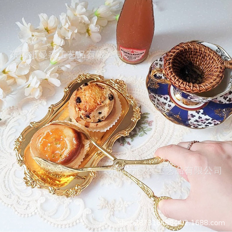 Rectangular de estilo europeo bandeja de merienda de frutas secas decoración de la Mesa Hotel servilleta toalla plato joyería bandeja de almacenamiento