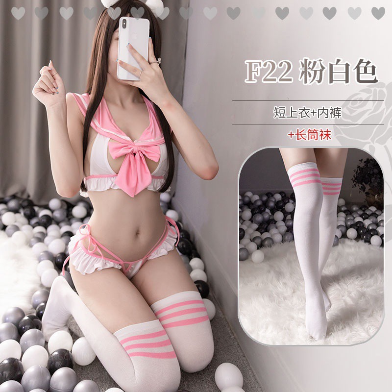 Cordones más el tamaño de lencería sexy uniforme tentación divertido de tres puntos traje de pasión vinculante ropa interior lindo