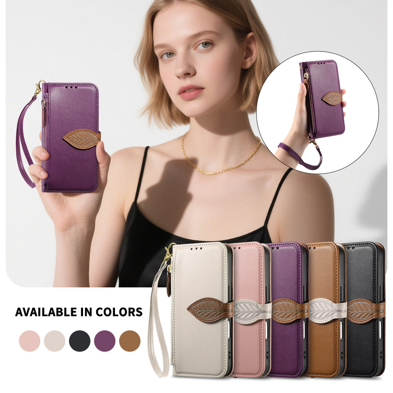 New Model Suitable for Iphone17 Mobile Phone Case All-Inclusive Anti-Fall 15Pro Storage Wallet Apple 16Pro Protective Cover