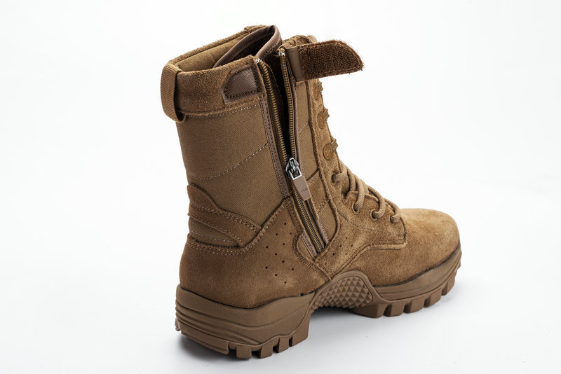 Men's Brown Combat Boots Waterproof Leather Mountaineering Boots_voghion.com