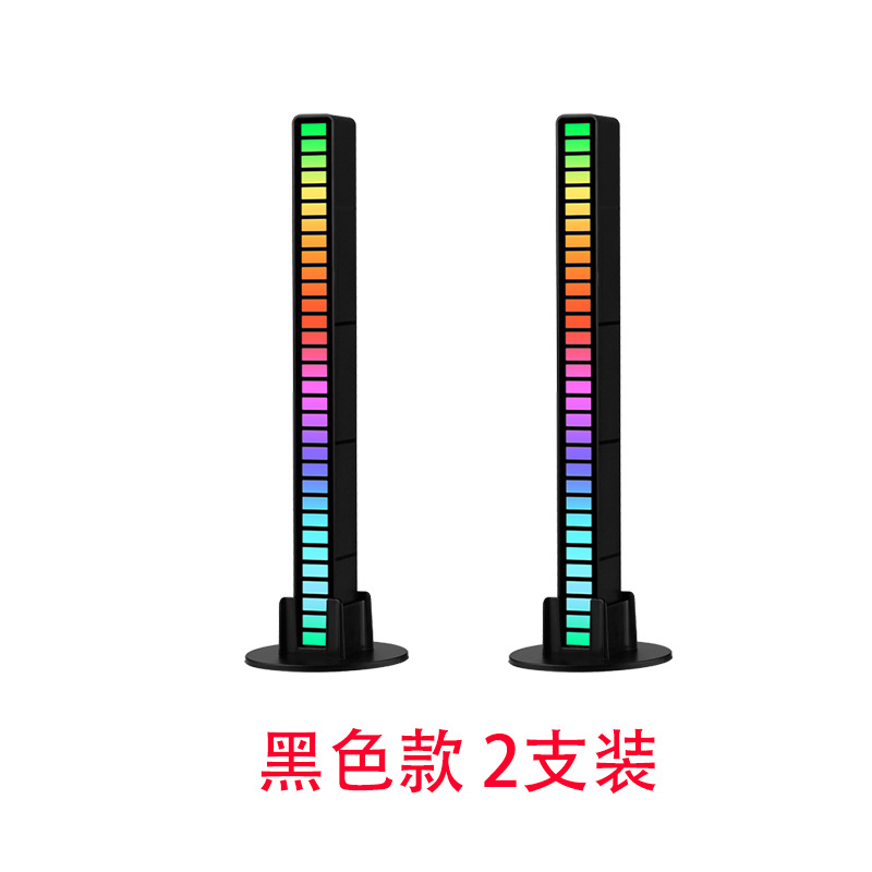 RGB de control de voz de ritmo síncrono luz Red rojo colorido música atmósfera Luz de escritorio del coche creativo de inducción LED pickup light