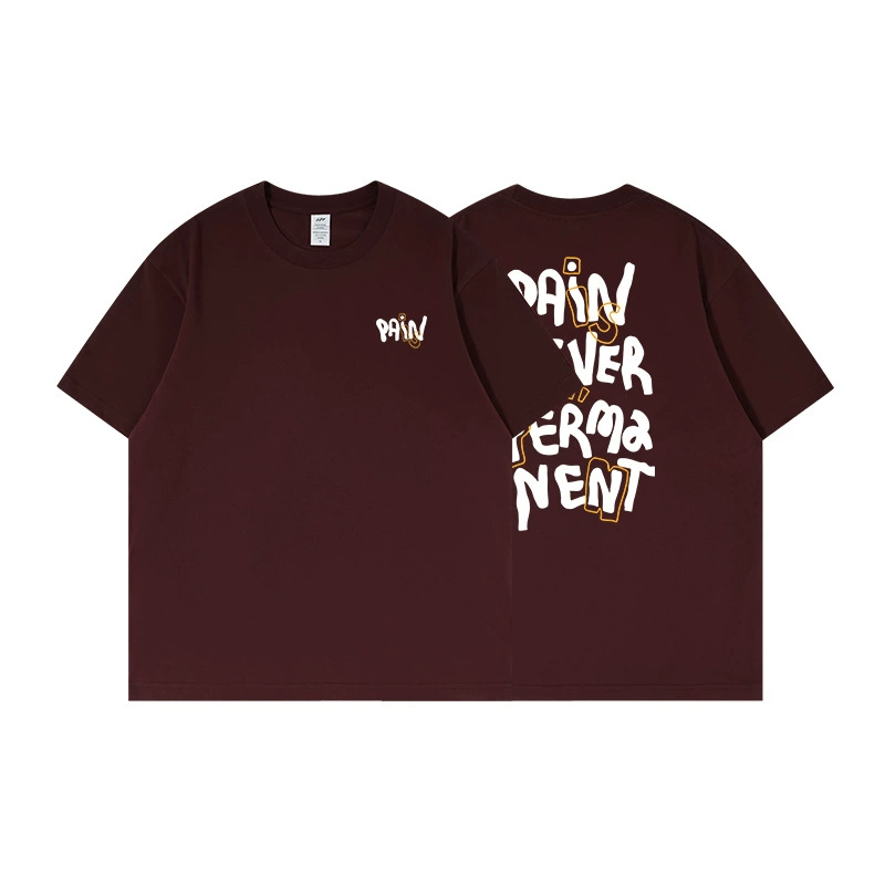 เสื้อยืดผ้าฝ้ายสองหน้า หน้าร้อน ยูนิเซ็กซ์ อ oversize แขนสั้น นุ่มสบาย