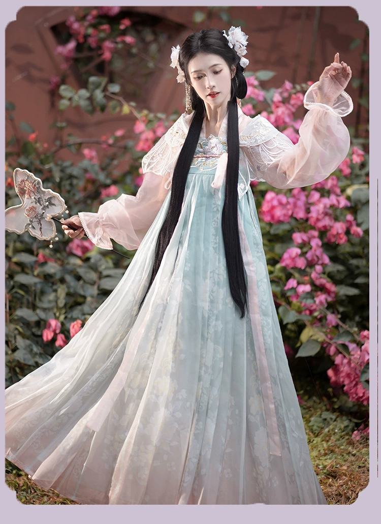 Новая летняя тонкая женская прямая грудь Chunhua Hanfu Han Element, Студенческая ежедневная древняя одежда Hanfu Tang, супер бессмертный Национальный стиль