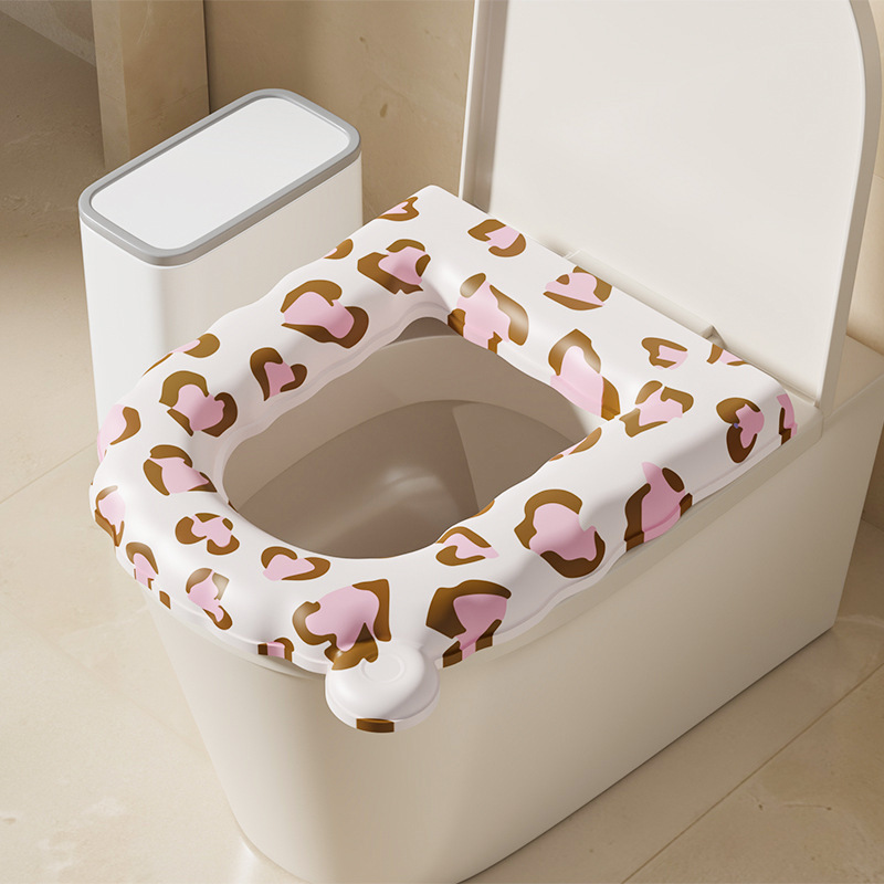 All-Inclusive Wave Toilet Mat 4.5mm [Leopard Print C Style]