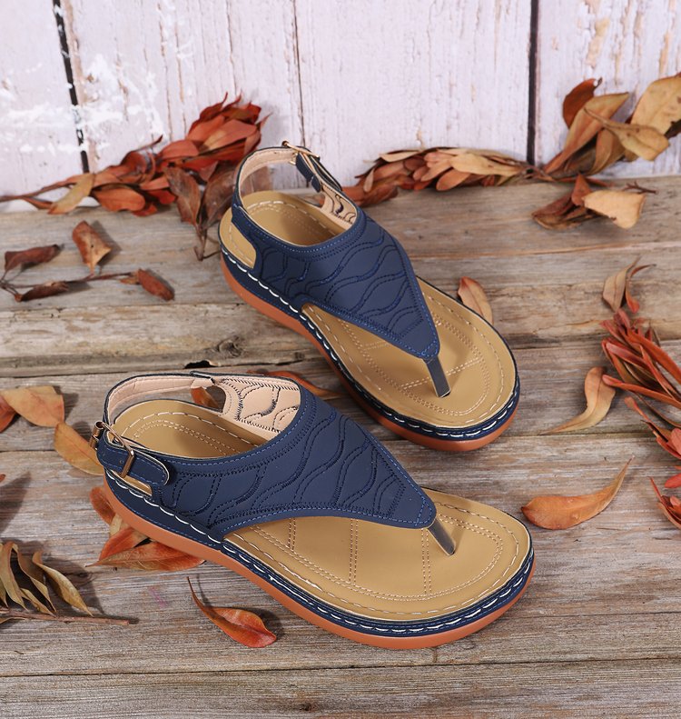 Damen-Sandalen, Reise-Party, synthetische orthopädische Flip-Flops mit Fußgewölbeunterstützung_voghion.com