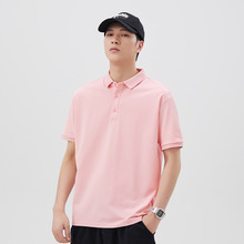 安洋POLO衫男士夏季新款2024翻领短袖纯色韩版休闲半袖青少年上衣