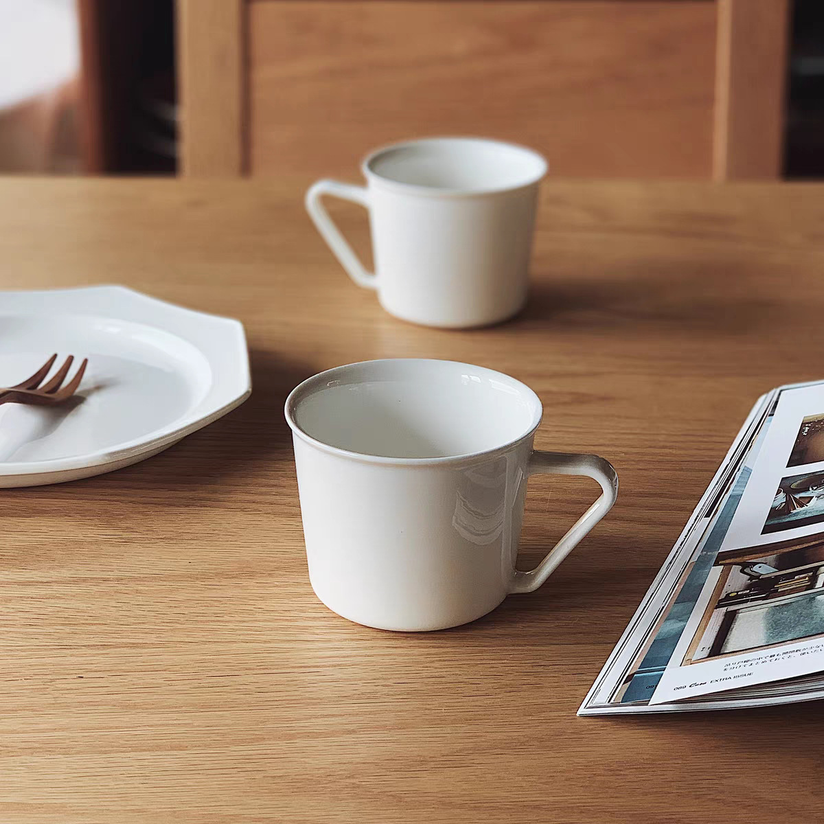 In Stock Classic Ceramic Mug Coffee Tea Minimalist Zhaiji Style Single Person Water Cup Wholesale_voghion.com