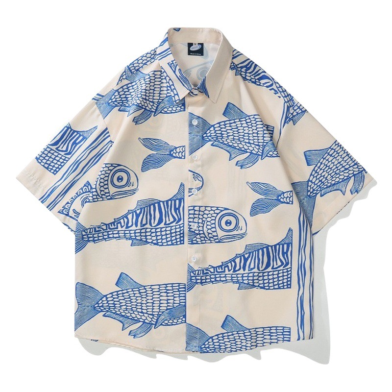 YPRS ropa de hombre al por mayor 2024 verano comercio exterior floral impresión completa camisa de manga corta camisa de playa de moda impresa en 3D
