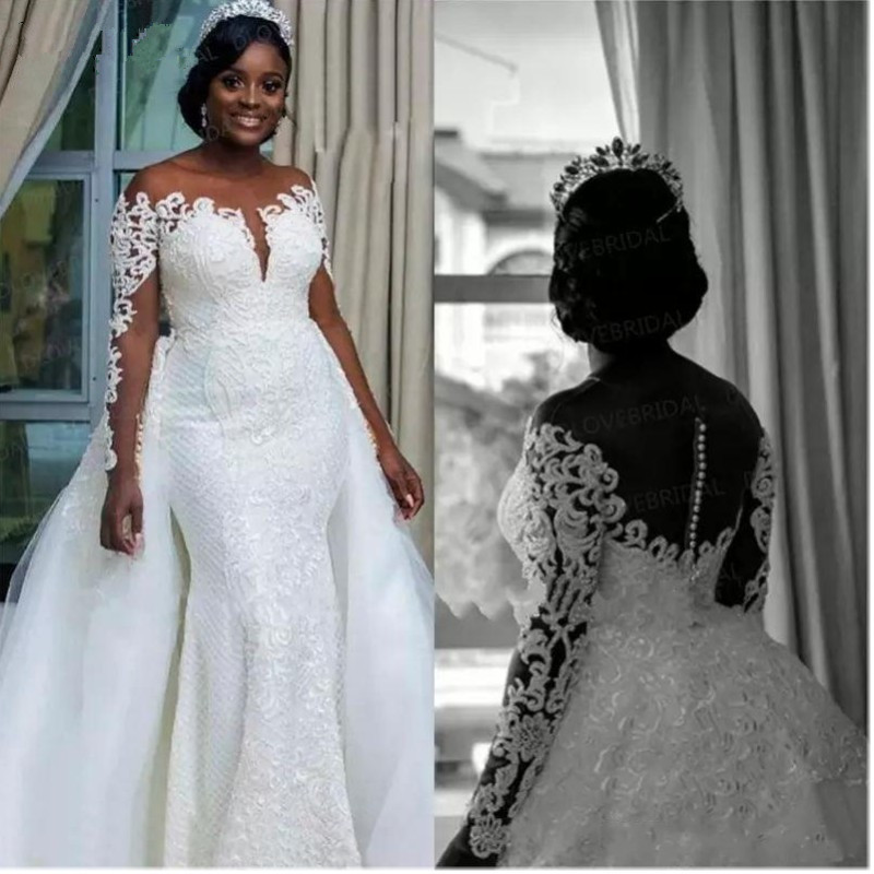 White lace summer wedding dress