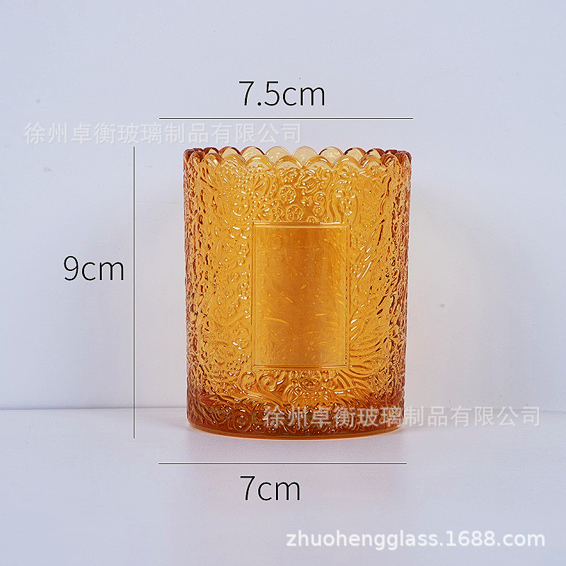 彩7590レースの香りのろうそくの杯のレースのガラスのろうそくの杯の250mlの新しいラベルの鋳型のろうそくの台|undefined