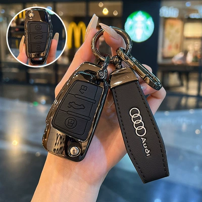 Static Rod/Key Bag A6L Key Cover Q7 A4L Q4Etron - type-c-black-rope-buckle-hanging-buckle