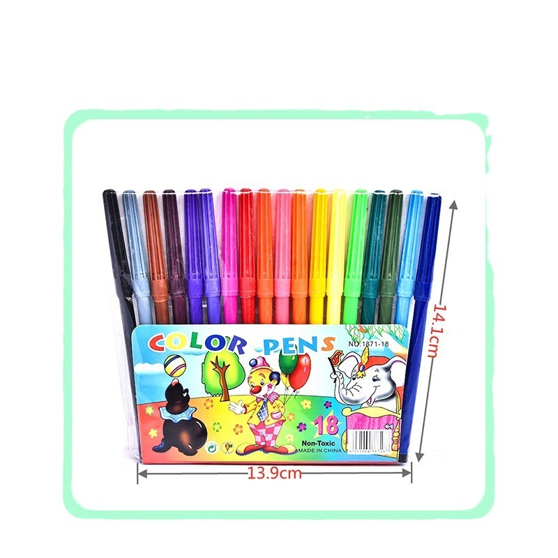 Producción de juego de 12 rotuladores de acuarela para niños, útiles escolares de arte, rotuladores de colores para graffiti, rotuladores de acuarela al por mayor