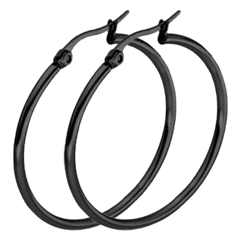 Stainless Steel Large Circle Wire Earrings, Classic Titanium Steel Earrings, Exaggerated Large Earrings, Jewelry Wholesale