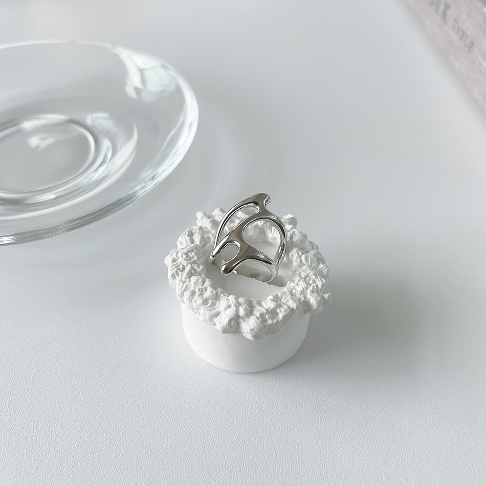 Fashion Solid Color Copper Plating Open Ring 1 Piece