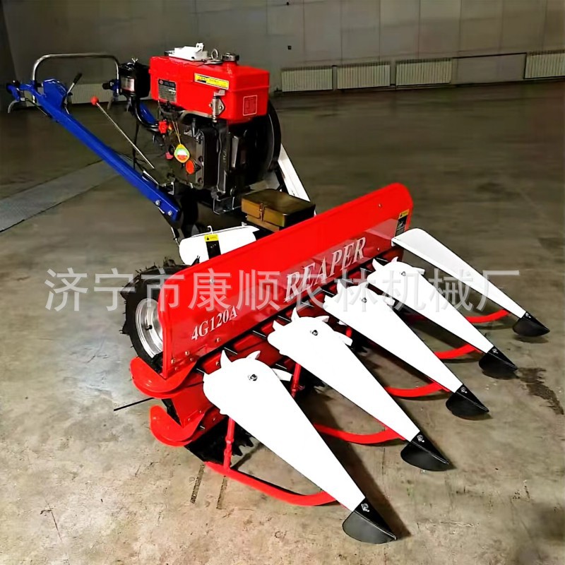 秸秆类收割机 四轮前置艾草紫花苜蓿割晒机 黑麦草夏枯草割倒机