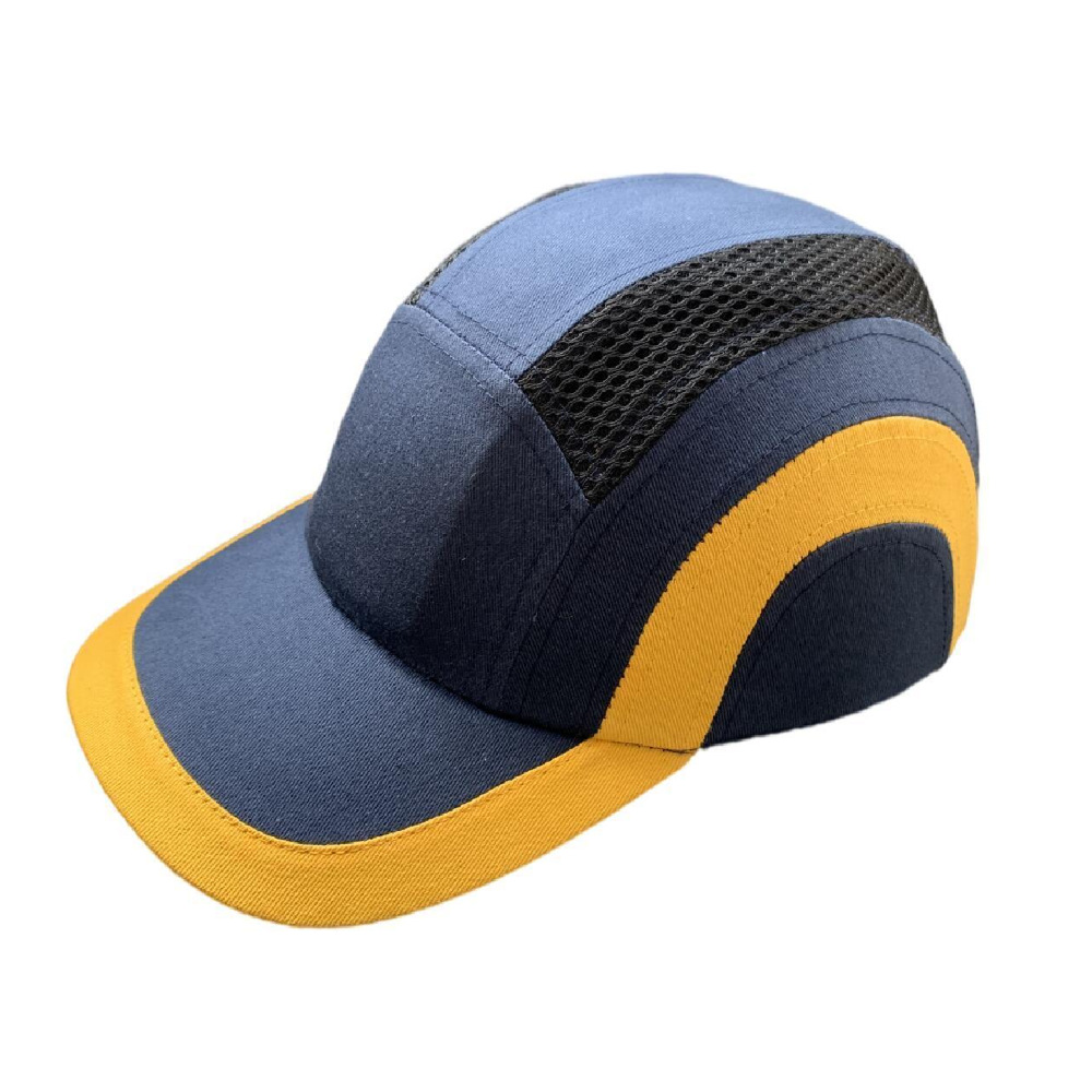 厂家热卖拼色棒球式轻便安全帽 工厂车间透气型防护帽防撞帽
