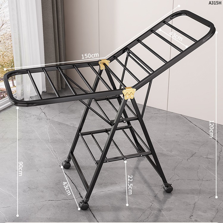 Percha de secado plegable para piso doméstico dormitorio balcón percha de secado para bebés interiores colgante de secado frío colcha de secado artefacto mágico image 12