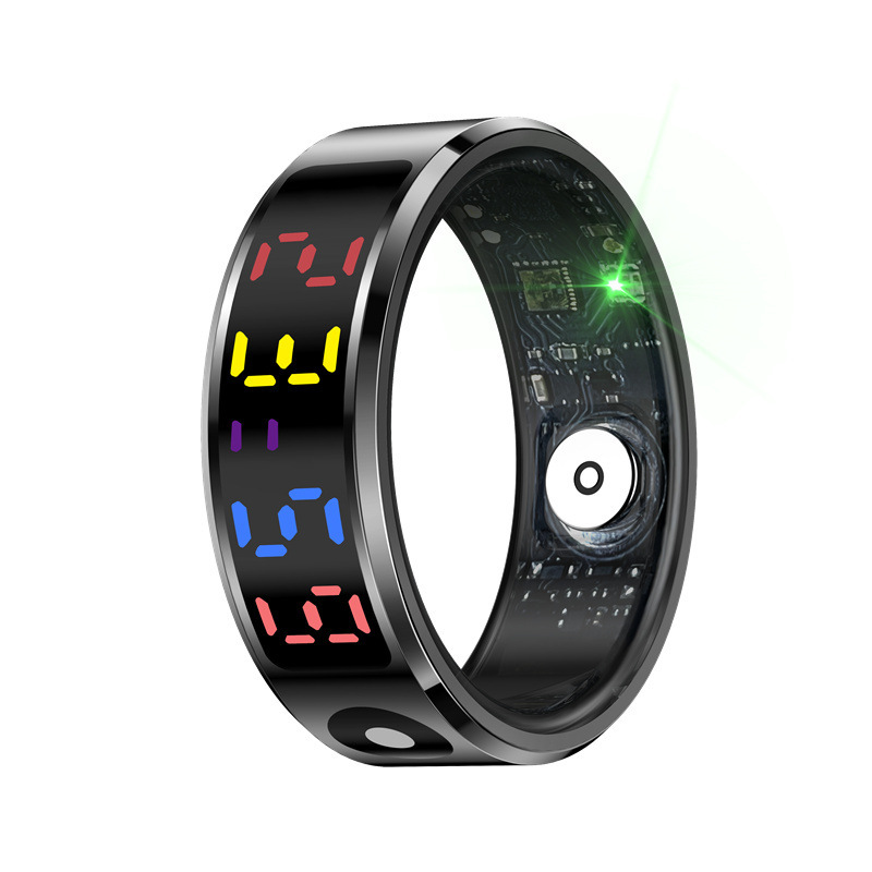 R12 Smart Ring mit Farbbildschirm, Gesundheitsring, Schlafüberwachung, Herzfrequenzmessung, Blutsauerstoffüberwachung, Bluetooth_voghion.com