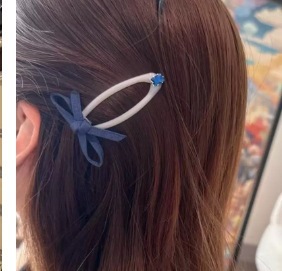 韩系小众设计感彩色点钻狗狗发夹女侧边刘海夹鸭嘴夹发卡夹子头饰|undefined
