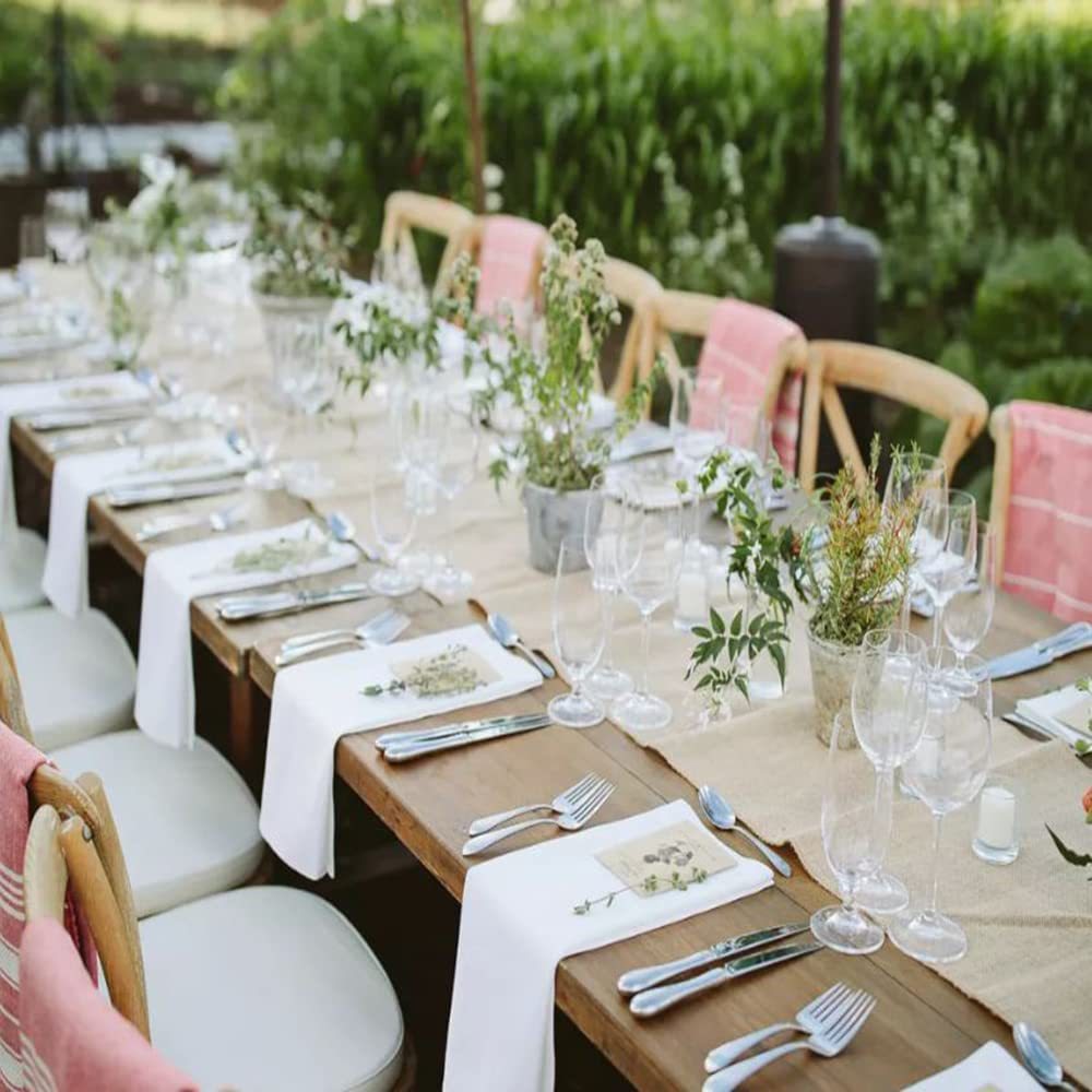 定制黄麻桌布彩色桌旗茶室装饰婚礼布置麻布面料桌旗婚礼