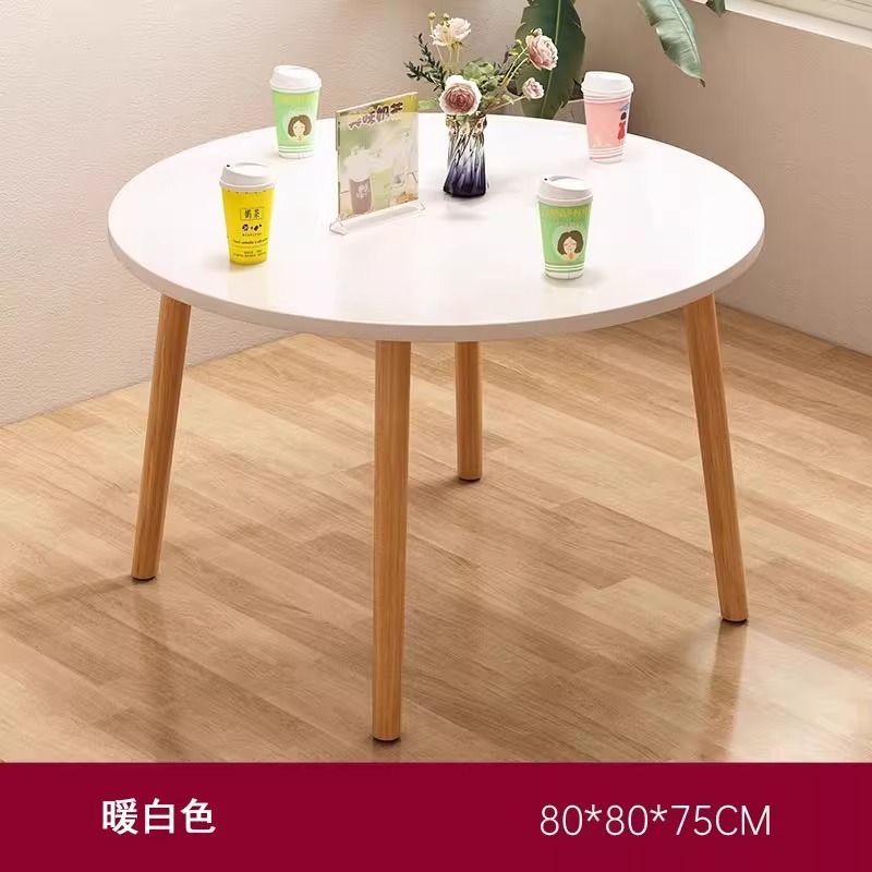 無垢材脚のダイニングテーブル、自宅の小さな賃貸住宅用のダイニングテーブル、シンプルでモダンな楕円形のログスタイルのコーヒーテーブル|undefined