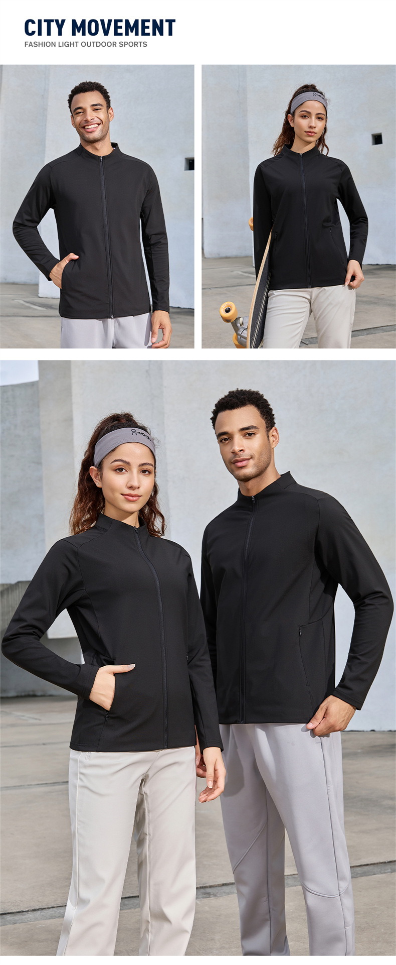 Unisex Zip-Up Training Jacket – Quick-Dry Breathable Workout Top For Outdoor Sports – Lightweight Fall/Winter Activewear In Trendy Colors_voghion.com