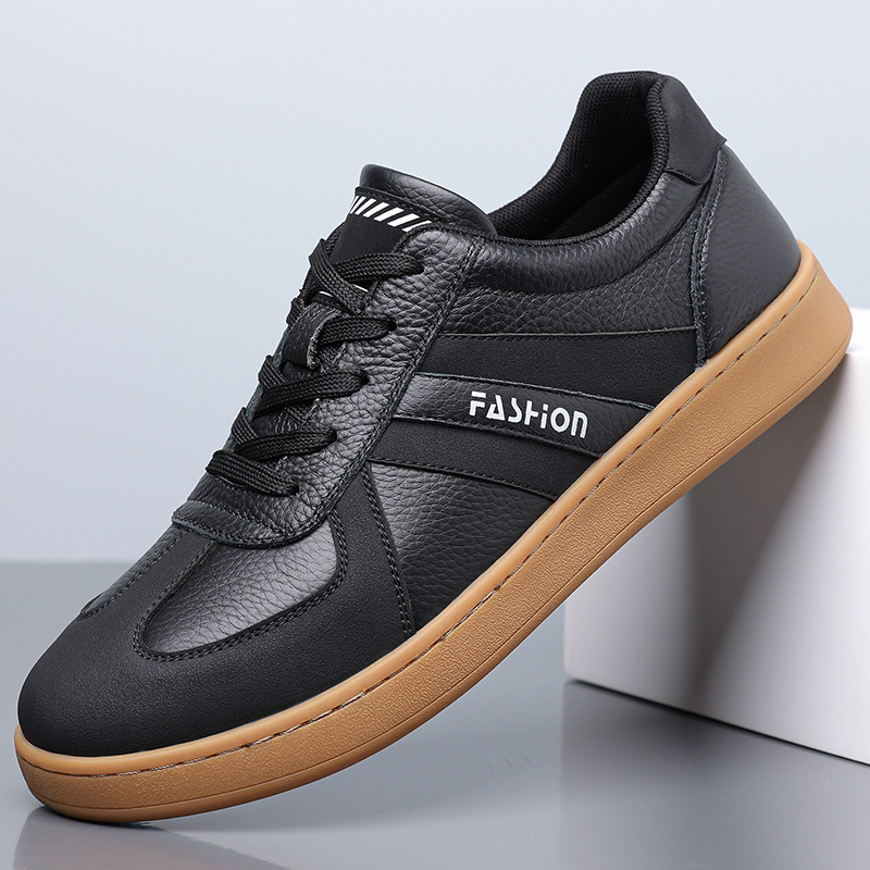 Atmungsaktive Herren Canvas Sneaker Mit Dicker Sohle Freizeitschuhe_voghion.com