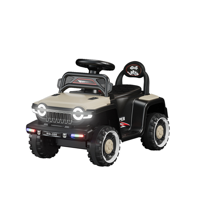 Niños eléctricos todoterreno controlado remoto cochecito de cuatro ruedas para niños, niños y niñas 1 - 3 - 6 anti-volqueo