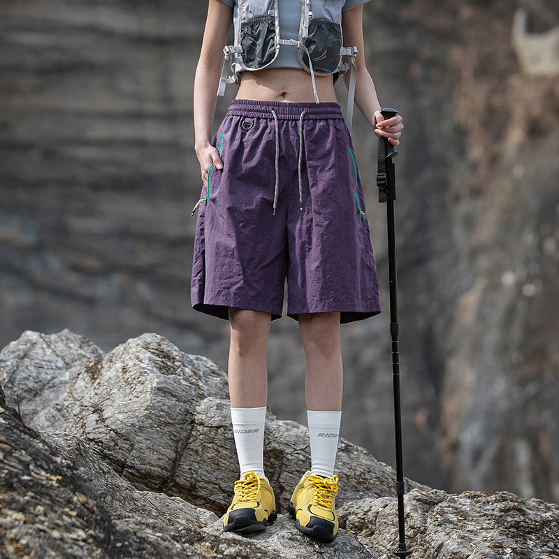 大牌深灰工装裤女2025新款夏户外爬山穿搭速干防晒徒步运动冲锋裤|undefined